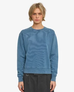 Women Classic Organic Crew - Faded Indigo