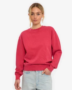 Women Classic Organic Crew - Faded Red