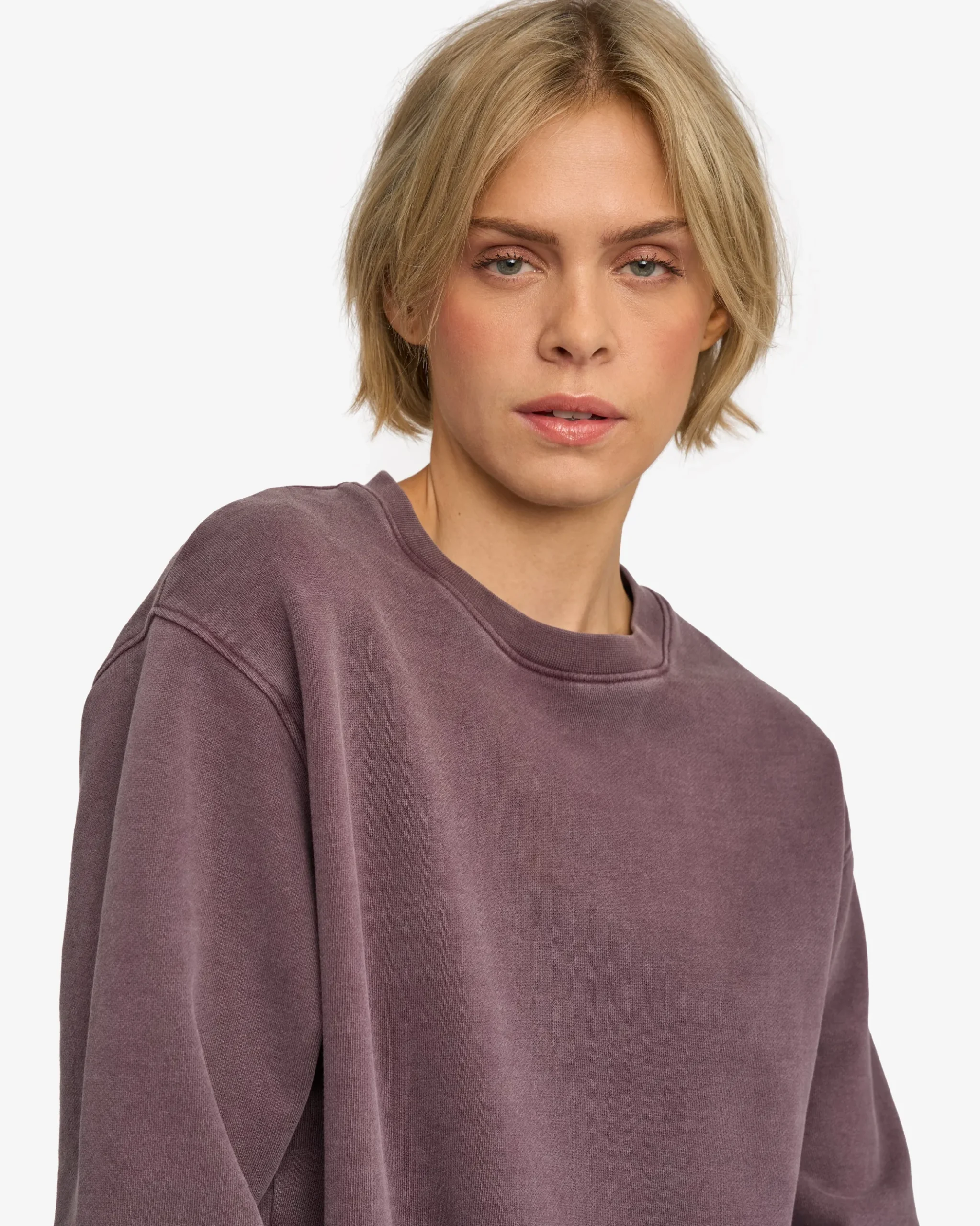 Women Classic Organic Crew - Faded Grape