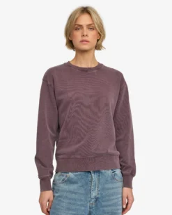 Women Classic Organic Crew - Faded Grape