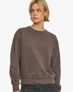 Women Classic Organic Crew - Faded Mud