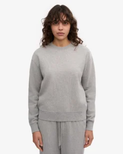 Women Classic Organic Crew - Heather Grey