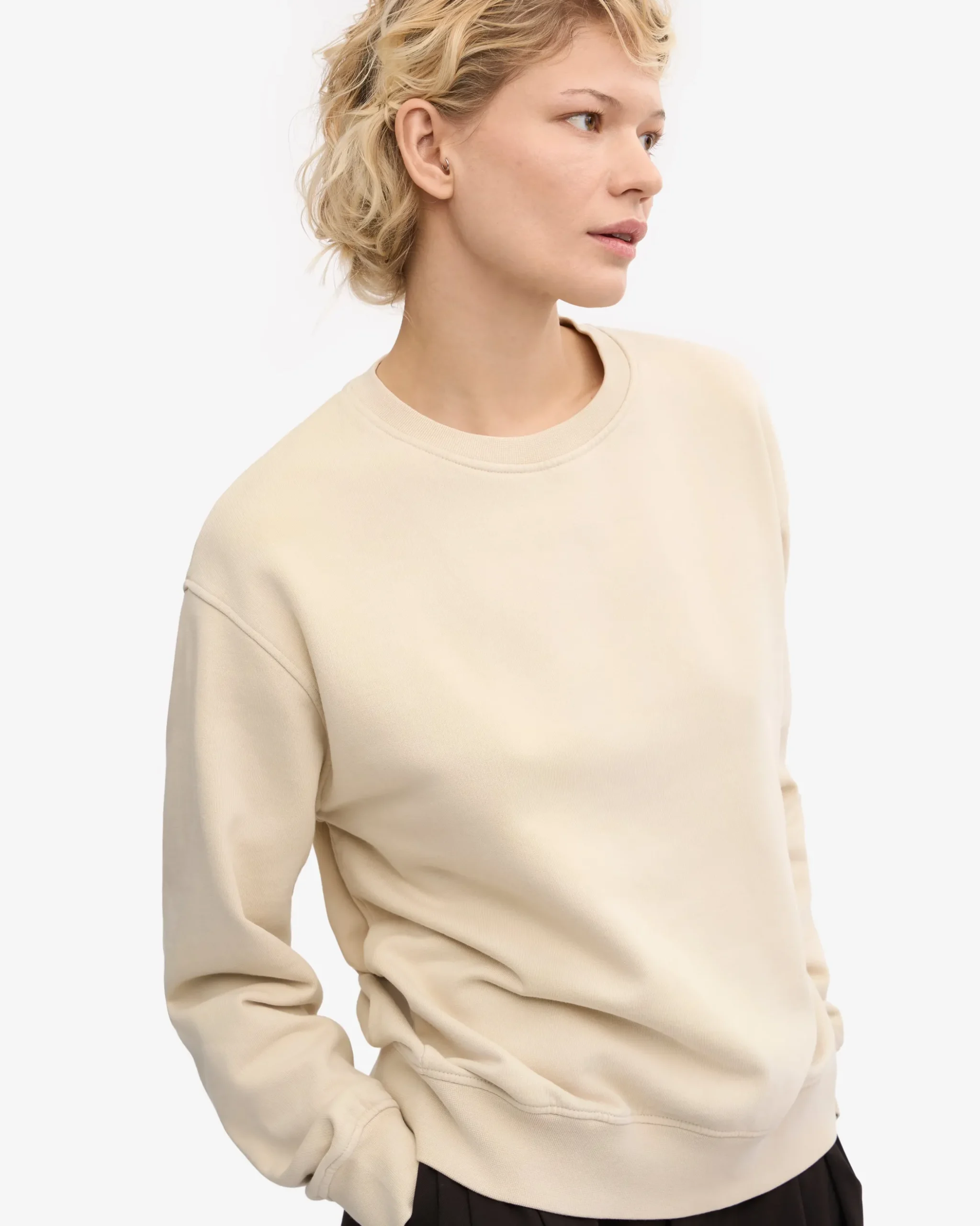 Women Classic Organic Crew - Ivory White
