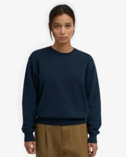 Women Classic Organic Crew - Navy Blue