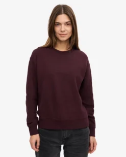 Women Classic Organic Crew - Oxblood Red