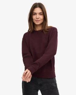 Women Classic Organic Crew - Oxblood Red