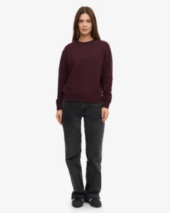 Women Classic Organic Crew - Oxblood Red
