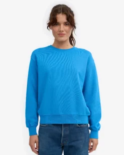 Women Classic Organic Crew - Pacific Blue