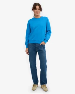 Women Classic Organic Crew - Pacific Blue