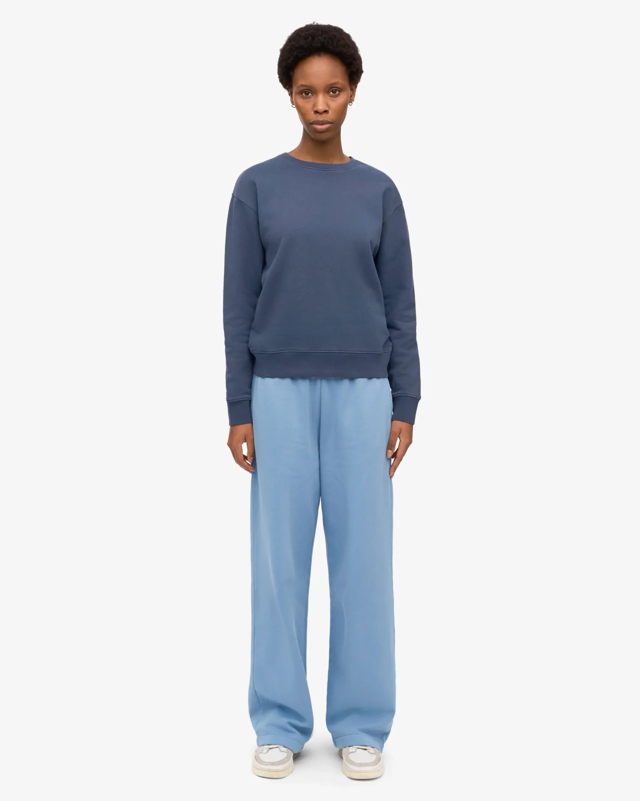 Women Classic Organic Crew - Petrol Blue