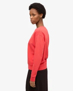 Women Classic Organic Crew - Red Tangerine
