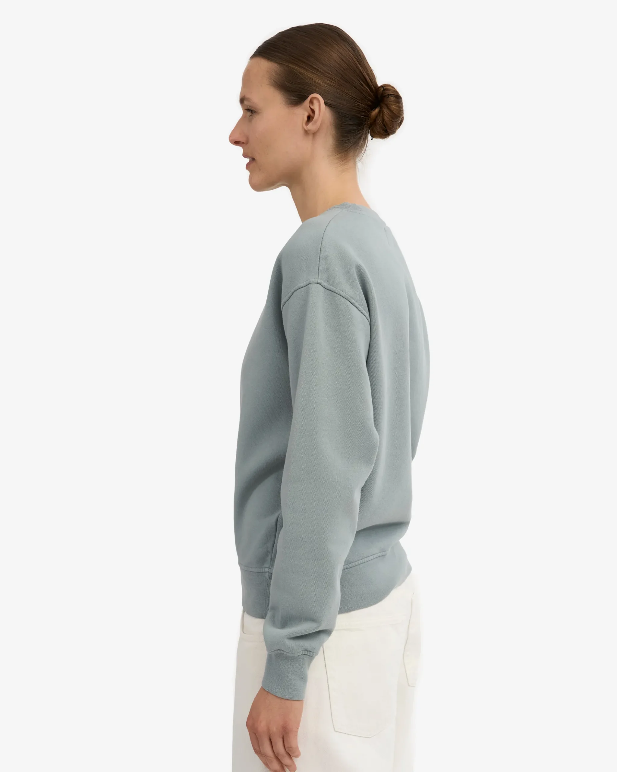Women Classic Organic Crew - Steel Blue