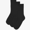 Women Classic Organic Sock - Deep Black (3-Pack)
