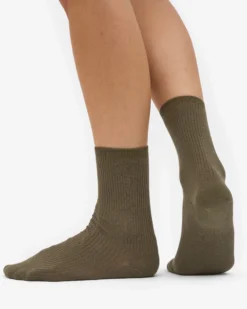 Women Classic Organic Sock - Dusty Olive (3-Pack)