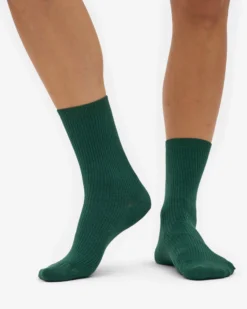 Women Classic Organic Sock - Emerald Green