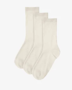 Women Classic Organic Sock - Ivory White (3-Pack)