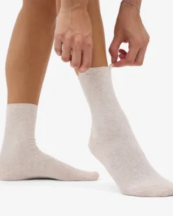 Women Classic Organic Sock - Ivory White