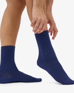Women Classic Organic Sock - Marine Blue