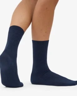 Women Classic Organic Sock - Navy Blue