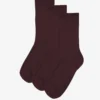 Women Classic Organic Sock - Oxblood Red (3-Pack)