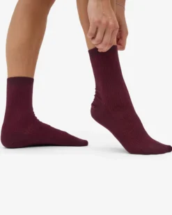 Women Classic Organic Sock - Oxblood Red (3-Pack)