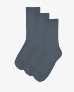 Women Classic Organic Sock - Petrol Blue (3-Pack)