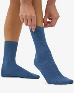 Women Classic Organic Sock - Petrol Blue