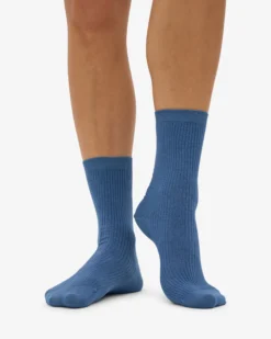 Women Classic Organic Sock - Petrol Blue