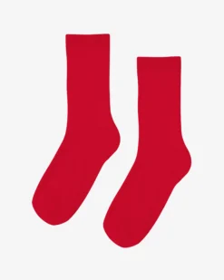 Women Classic Organic Sock - Scarlet Red