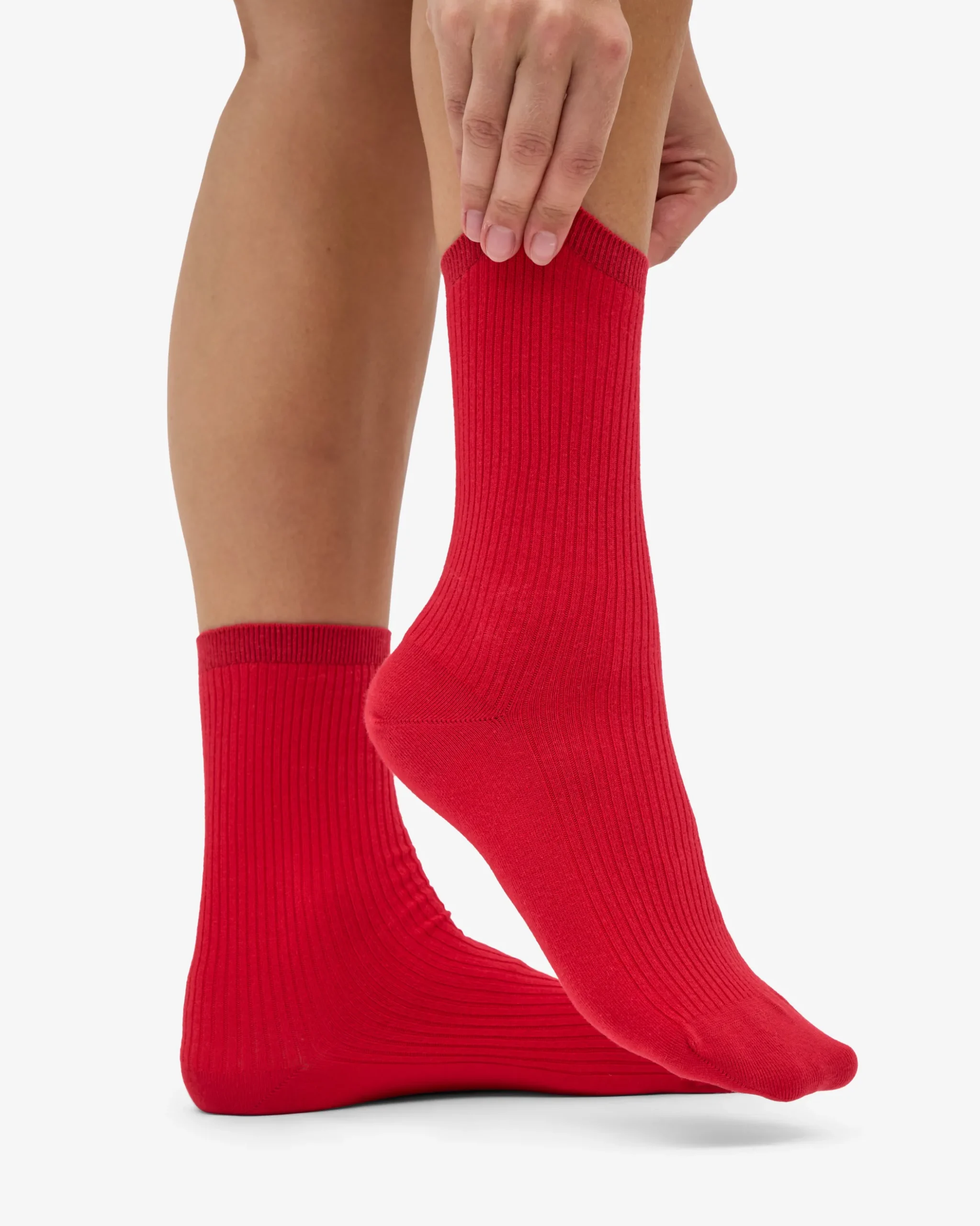 Women Classic Organic Sock - Scarlet Red