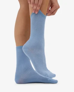 Women Classic Organic Sock - Steel Blue