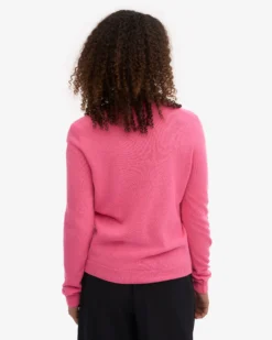 Women Light Merino Wool Crew - Bubblegum Pink