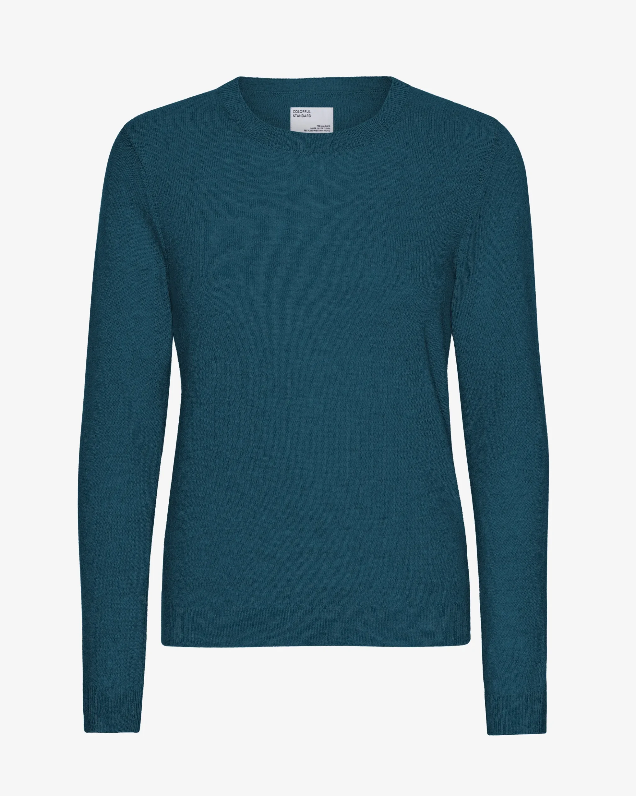 Women Light Merino Wool Crew - Ocean Green