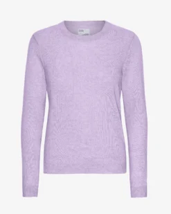 Women Light Merino Wool Crew - Soft Lavender