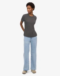 Women Light Organic Tee - Lava Grey