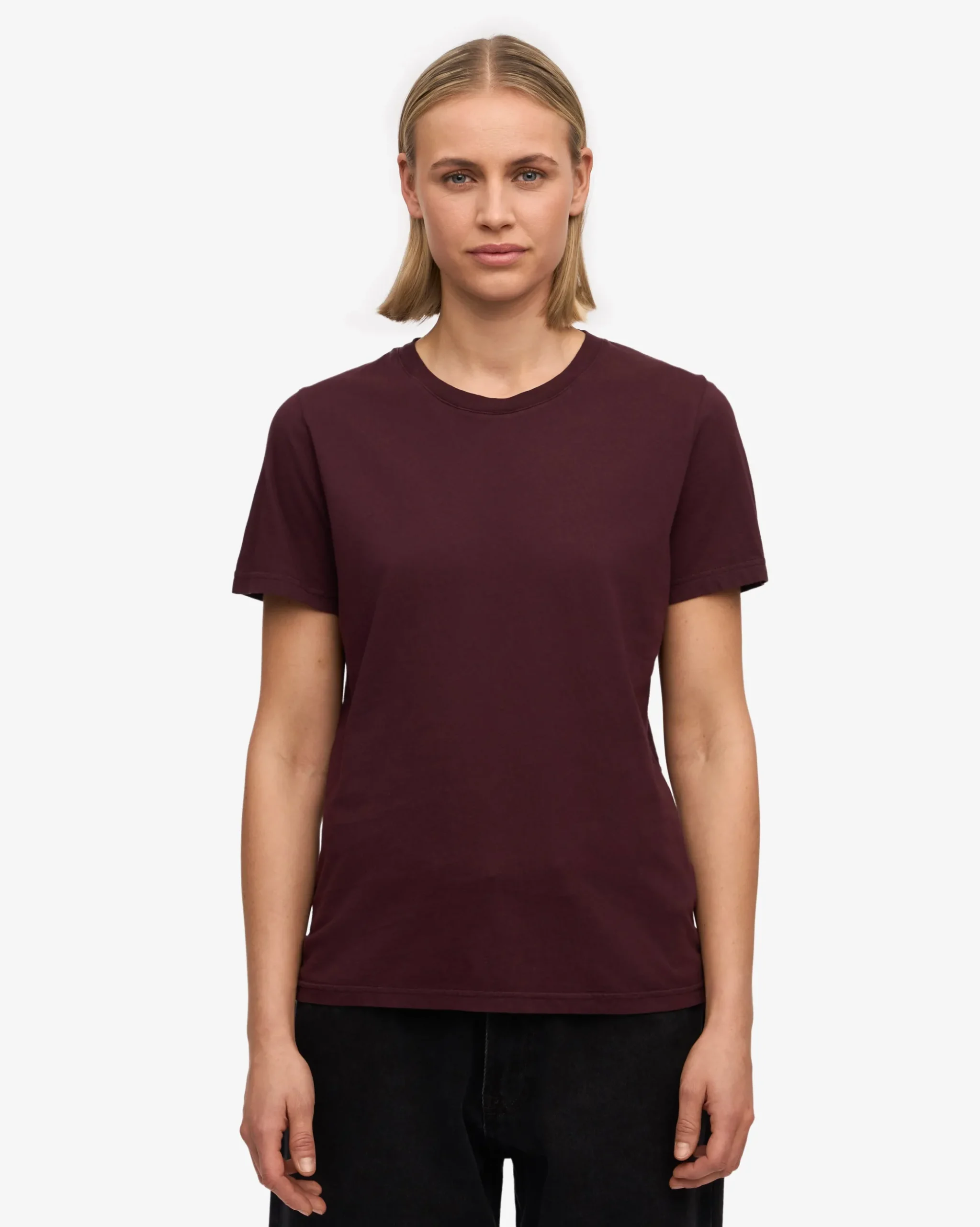 Women Light Organic Tee - Oxblood Red