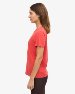 Women Light Organic Tee - Red Tangerine