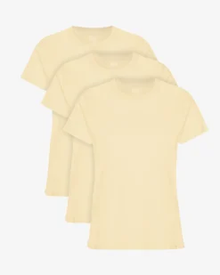 Women Light Organic Tee - Soft Yellow (3-Pack)