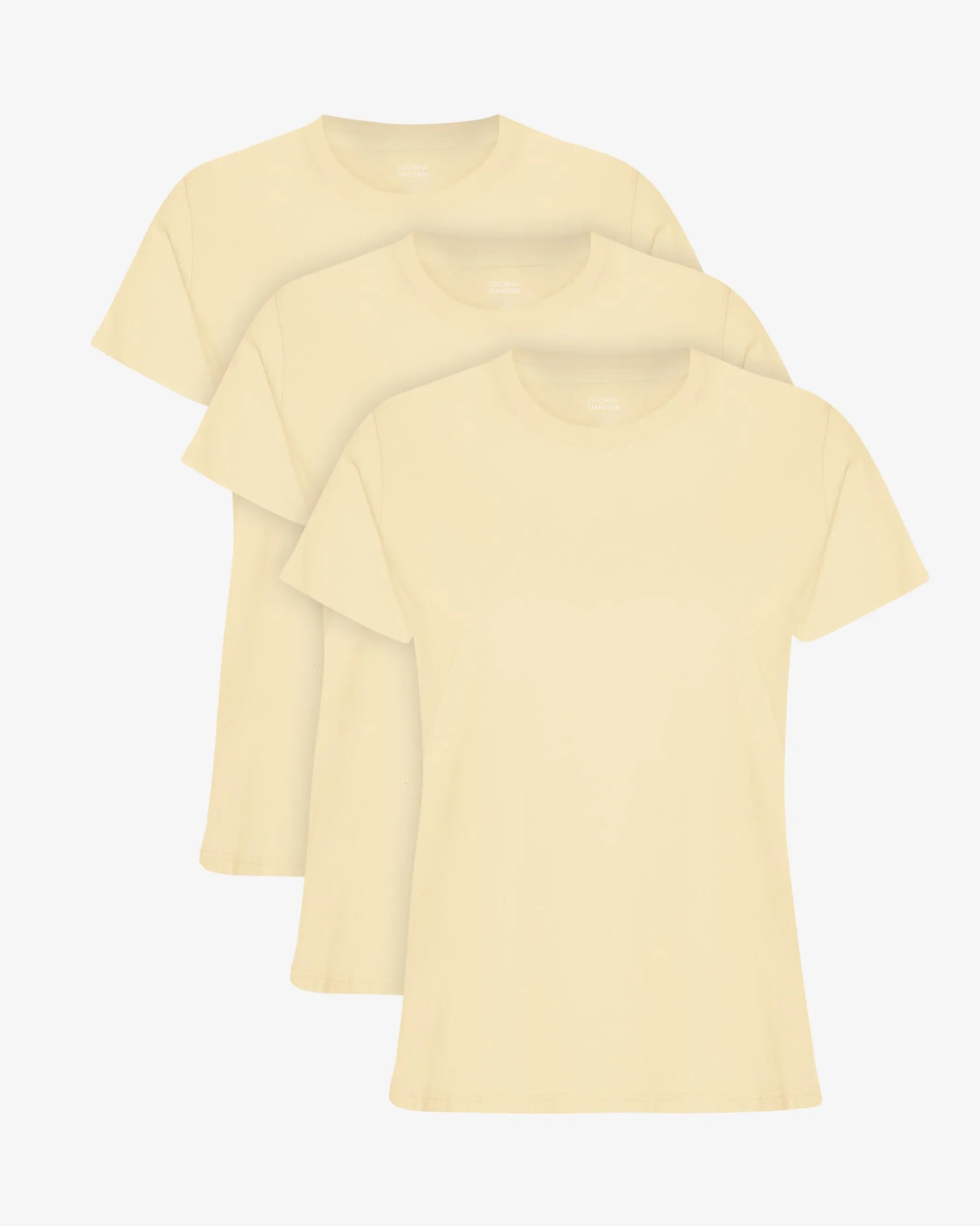 Women Light Organic Tee - Soft Yellow (3-Pack)