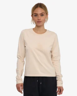 Women Organic LS T-Shirt - Faded Khaki