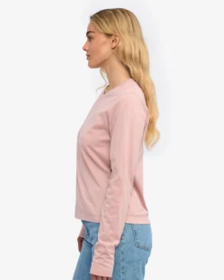 Women Organic LS T-Shirt - Faded Pink