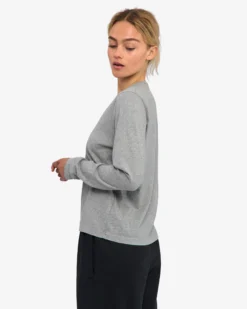 Women Organic LS T-Shirt - Heather Grey