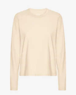 Women Organic LS T-Shirt - Ivory White