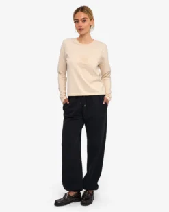Women Organic LS T-Shirt - Ivory White