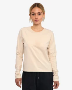 Women Organic LS T-Shirt - Ivory White