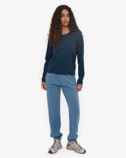 Women Organic LS T-Shirt - Navy Blue