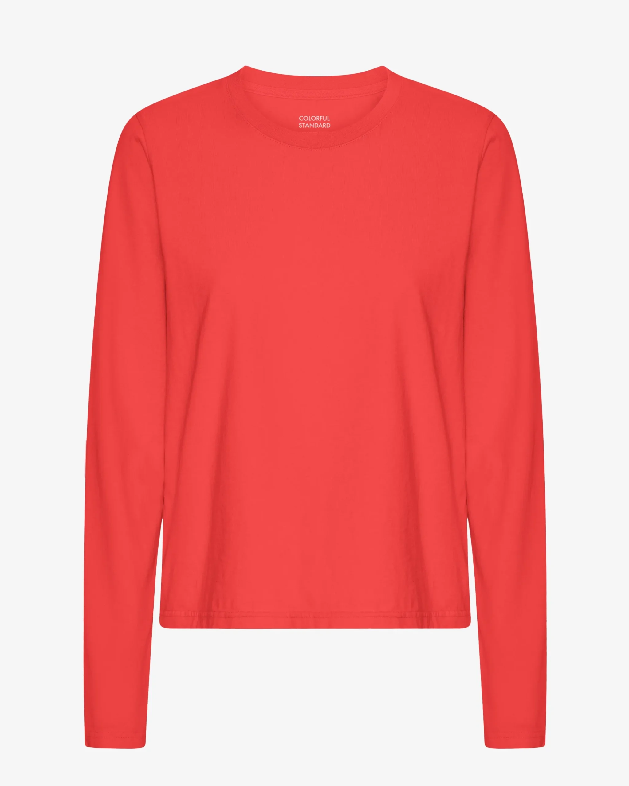Women Organic LS T-Shirt - Red Tangerine