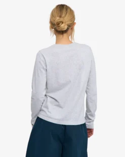 Women Organic LS T-Shirt - Snow Melange