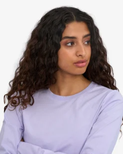 Women Organic LS T-Shirt - Soft Lavender