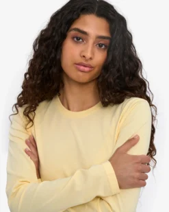 Women Organic LS T-Shirt - Soft Yellow